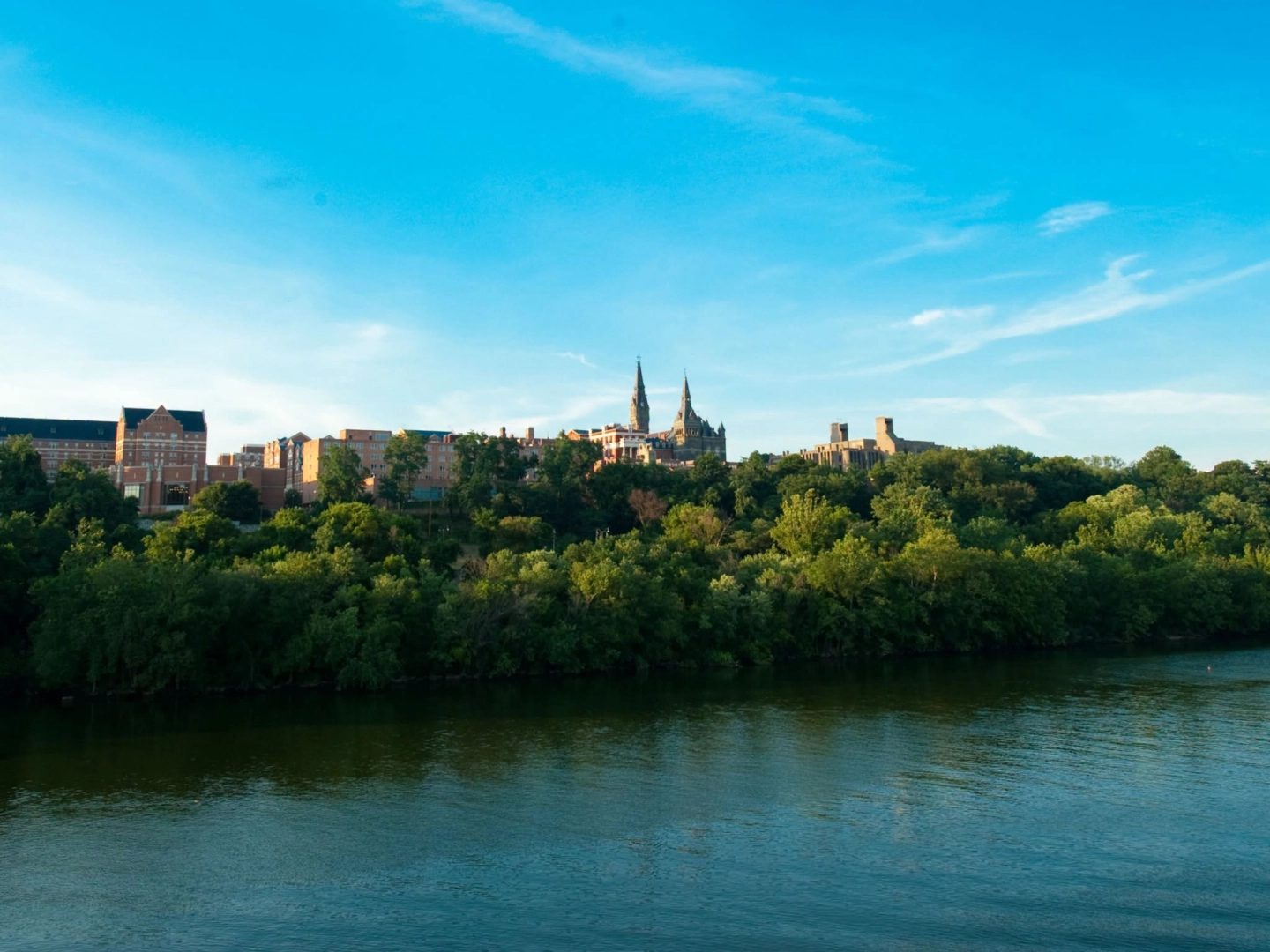 Georgetown University and potomac river