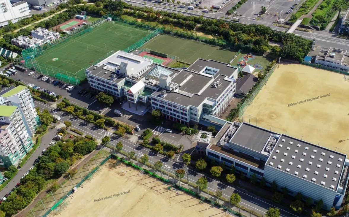 神戶加拿大學院校園空拍全景