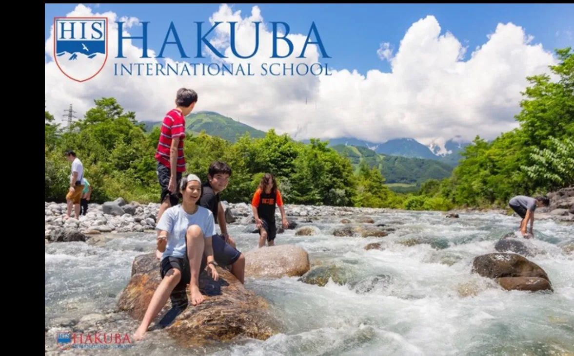 日本白馬國際學校Hakuba International School 戶外教學 在森林溪流間上課